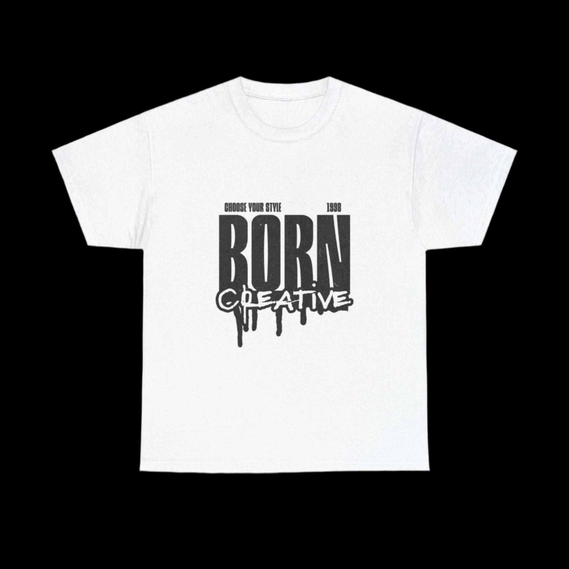 Born Creative Unisex Heavy Cotton Tee | Artistic Graphic T-Shirt - Artshirtcouture