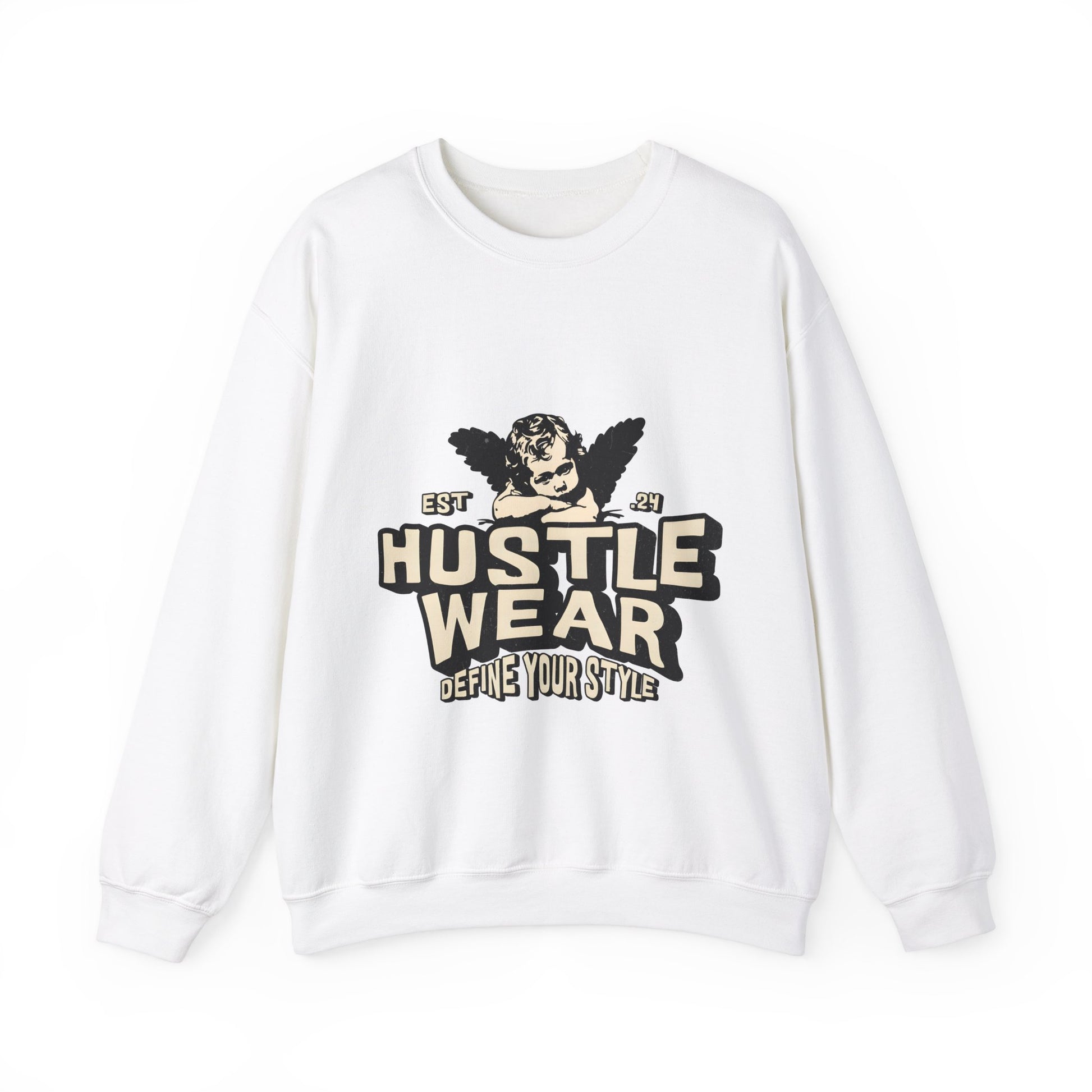 Hustle Wear Unisex Heavy Blend™ Crewneck Sweatshirt | Motivational Graphic Sweatshirt - Artshirtcouture