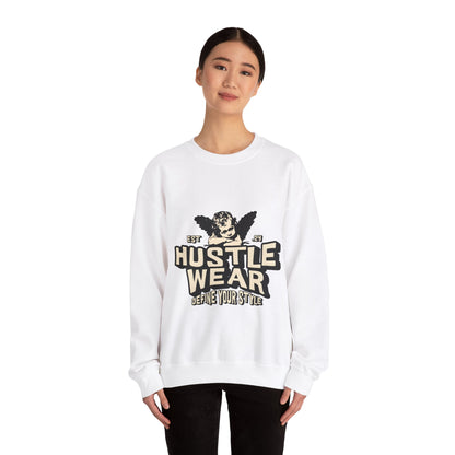 Hustle Wear Unisex Heavy Blend™ Crewneck Sweatshirt | Motivational Graphic Sweatshirt - Artshirtcouture