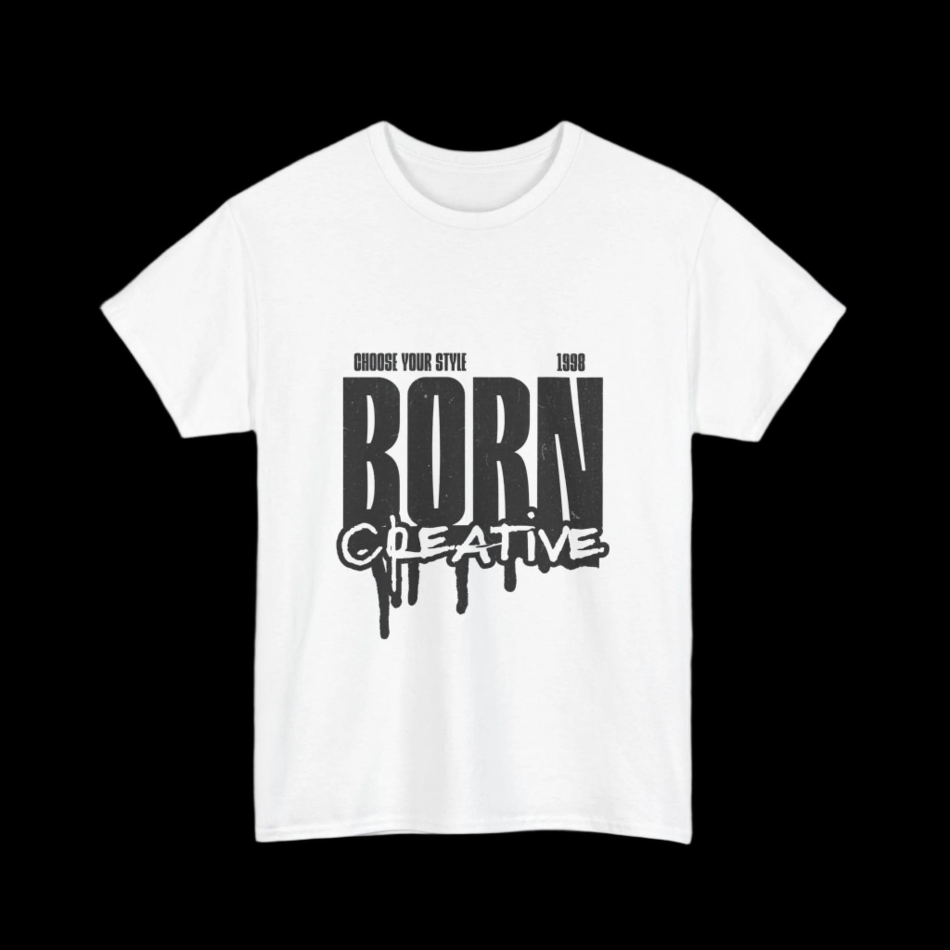 Born Creative Unisex Heavy Cotton Tee | Artistic Graphic T-Shirt - Artshirtcouture