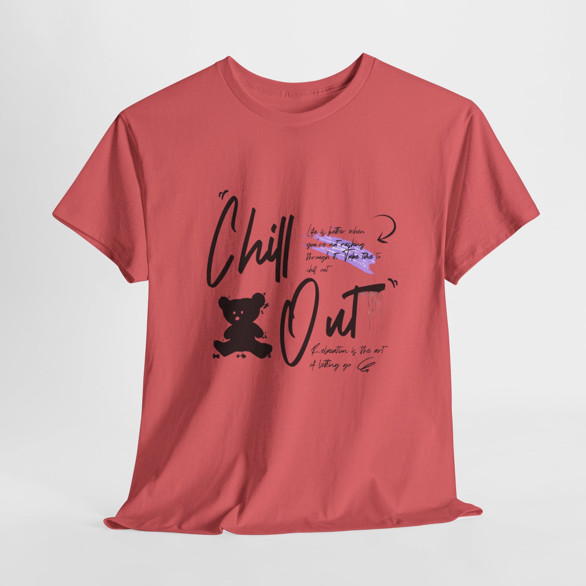 Chill Out Unisex Heavy Cotton Tee | Relaxed Graphic T-Shirt - ArtShirt Couture