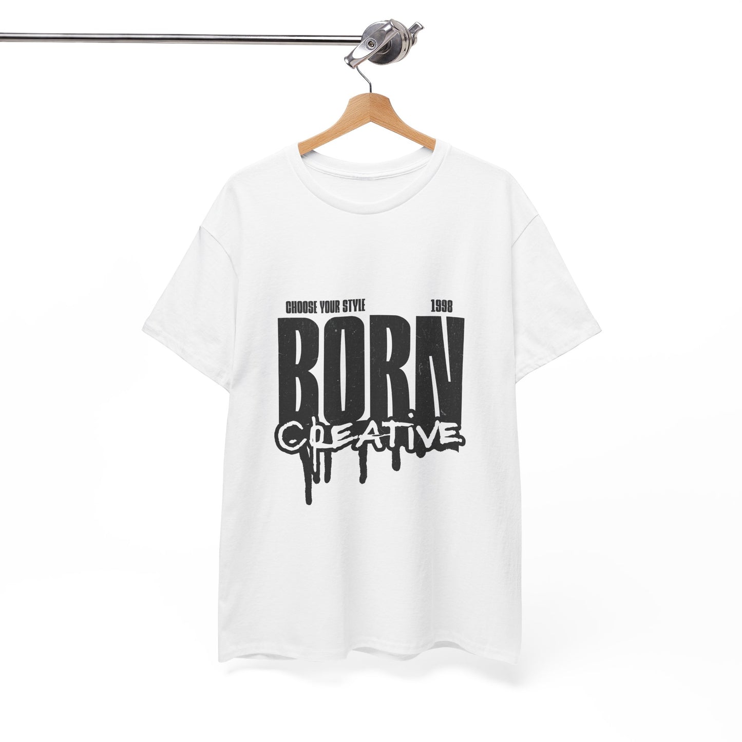 Born Creative Unisex Heavy Cotton Tee | Artistic Graphic T-Shirt - Artshirtcouture