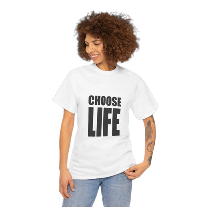 George Michael Wham Choose Life Unisex Heavy Cotton Tee | Retro Graphic T-Shirt