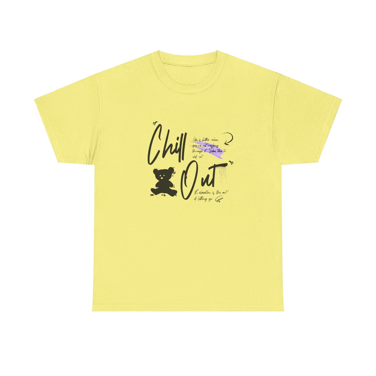 Chill Out Unisex Heavy Cotton Tee | Relaxed Graphic T-Shirt - ArtShirt Couture