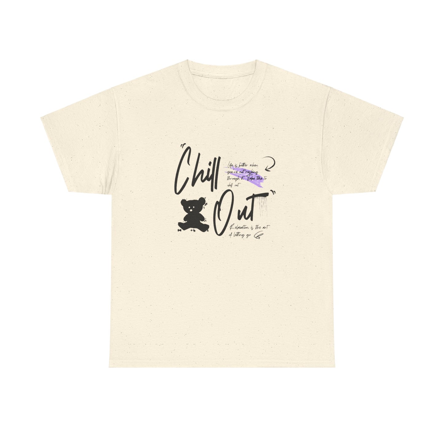 Chill Out Unisex Heavy Cotton Tee | Relaxed Graphic T-Shirt - ArtShirt Couture