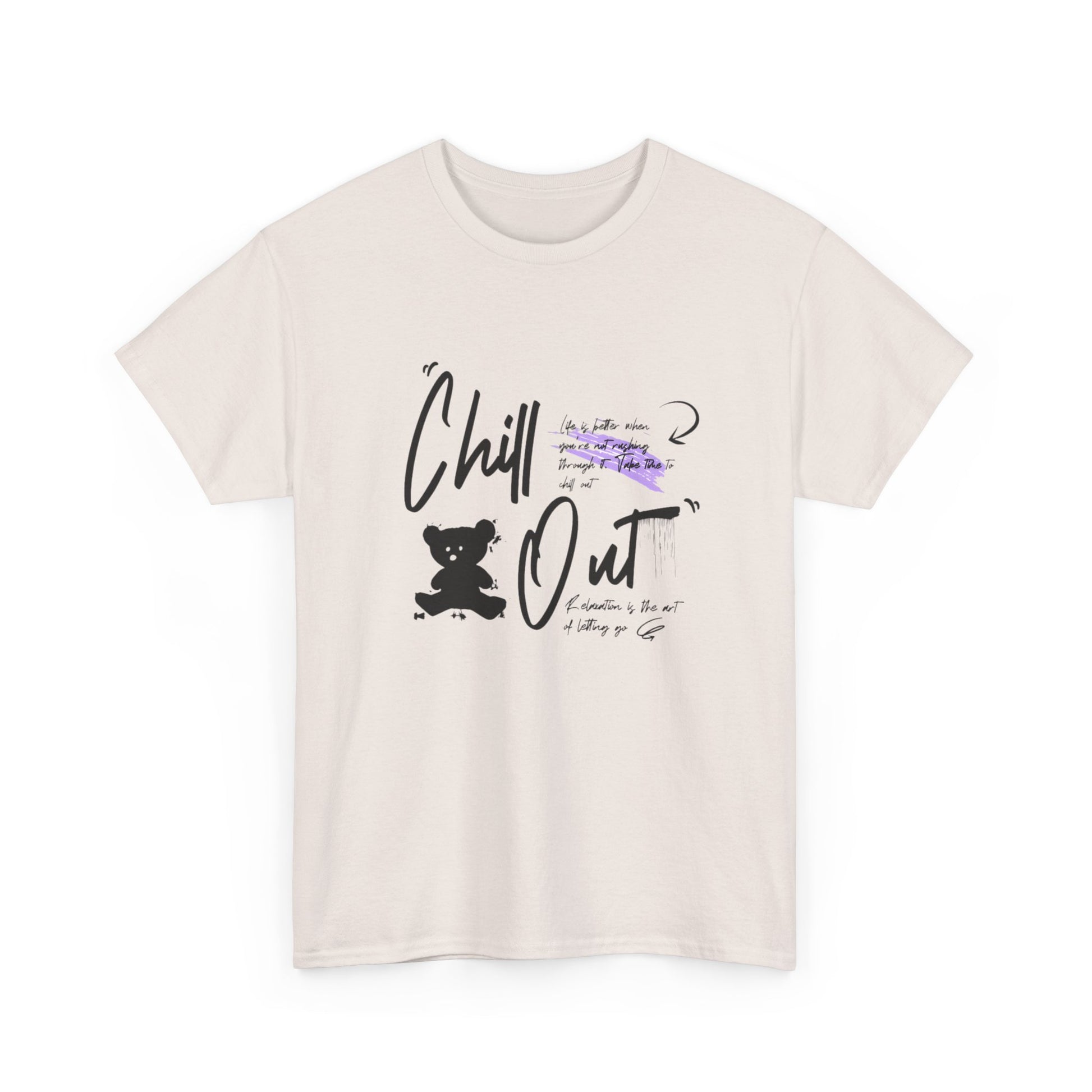 Chill Out Unisex Heavy Cotton Tee | Relaxed Graphic T-Shirt - ArtShirt Couture