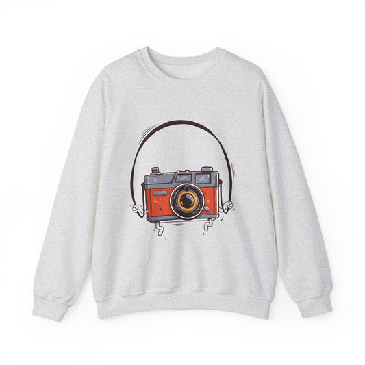 The Camera Unisex Heavy Blend™ Crewneck Sweatshirt | Stylish Graphic Sweatshirt for Photography Lovers - ArtShirt Couture