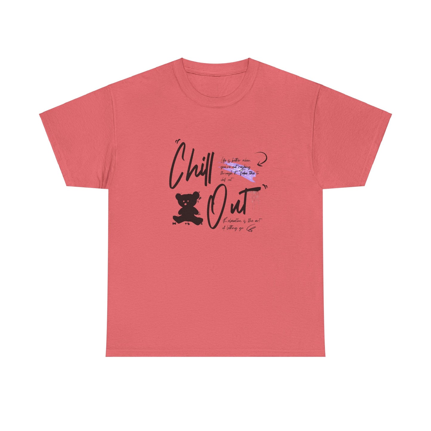 Chill Out Unisex Heavy Cotton Tee | Relaxed Graphic T-Shirt - Artshrtcouture