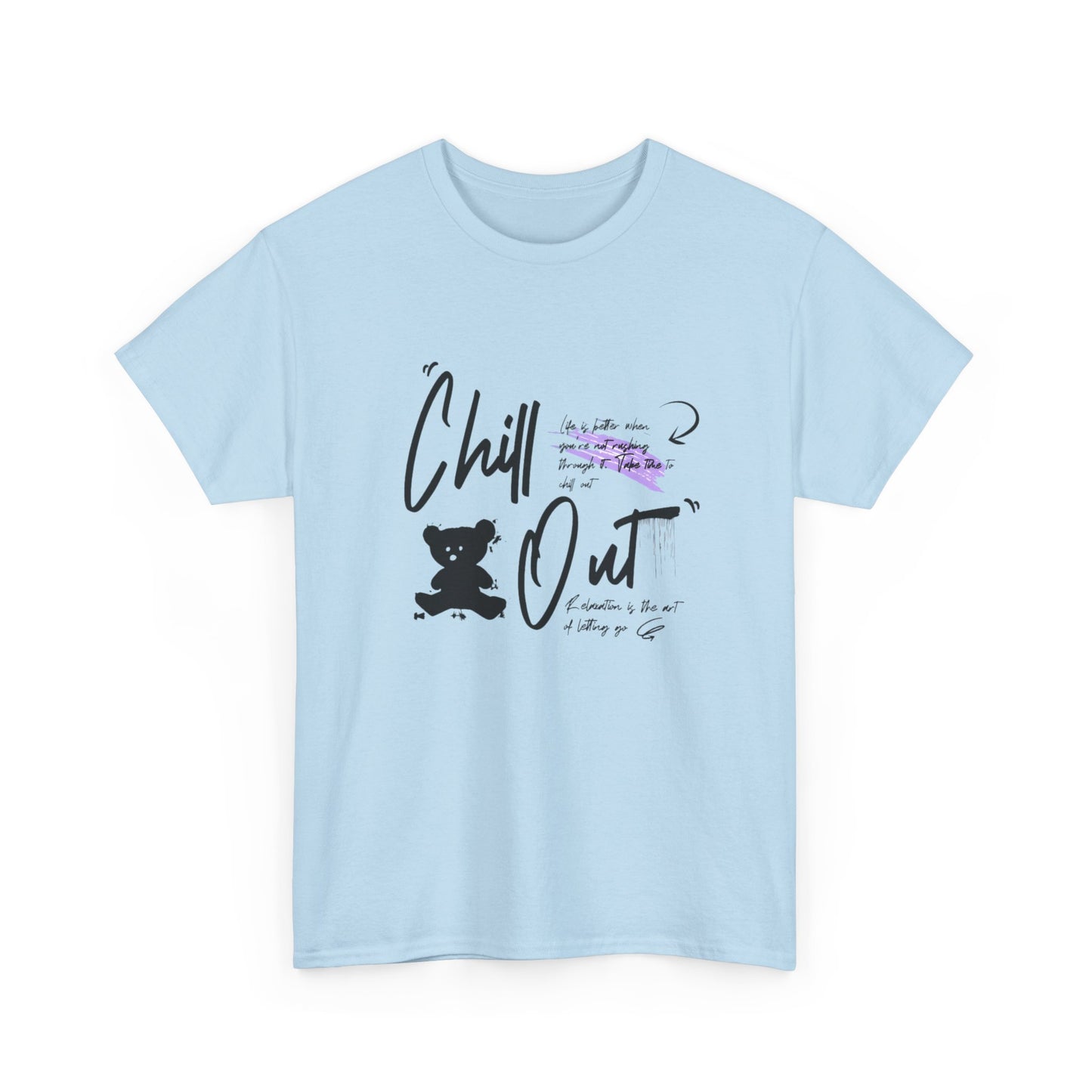 Chill Out Unisex Heavy Cotton Tee | Relaxed Graphic T-Shirt - ArtShirt Couture