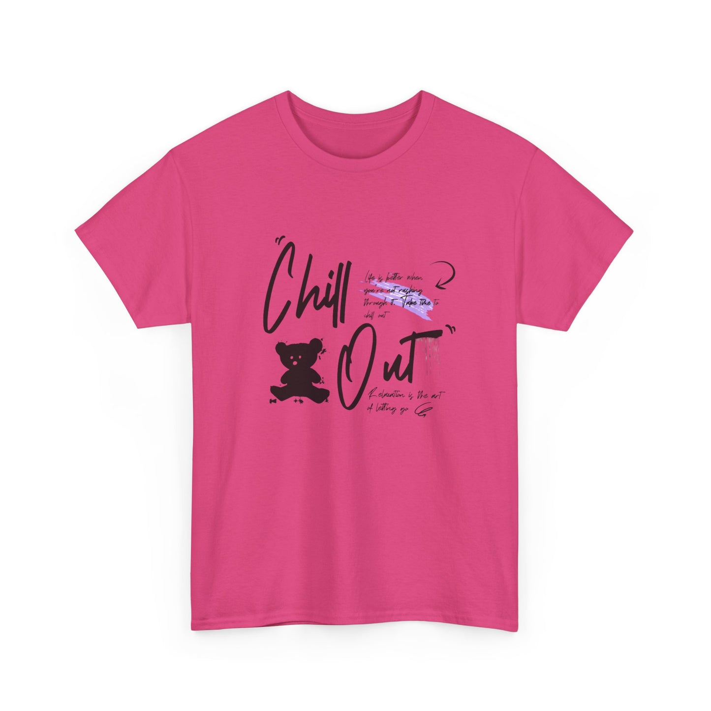 Chill Out Unisex Heavy Cotton Tee | Relaxed Graphic T-Shirt - ArtShirt Couture