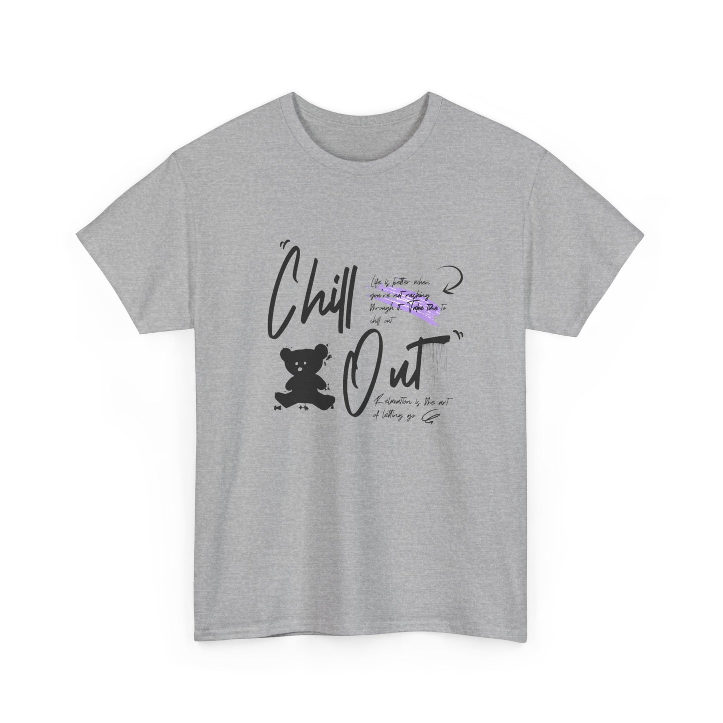 Chill Out Unisex Heavy Cotton Tee | Relaxed Graphic T-Shirt - ArtShirt Couture