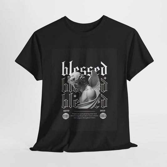 Blessed Unisex Heavy Cotton Tee | Inspirational Graphic T-Shirt - Artshirtcouture