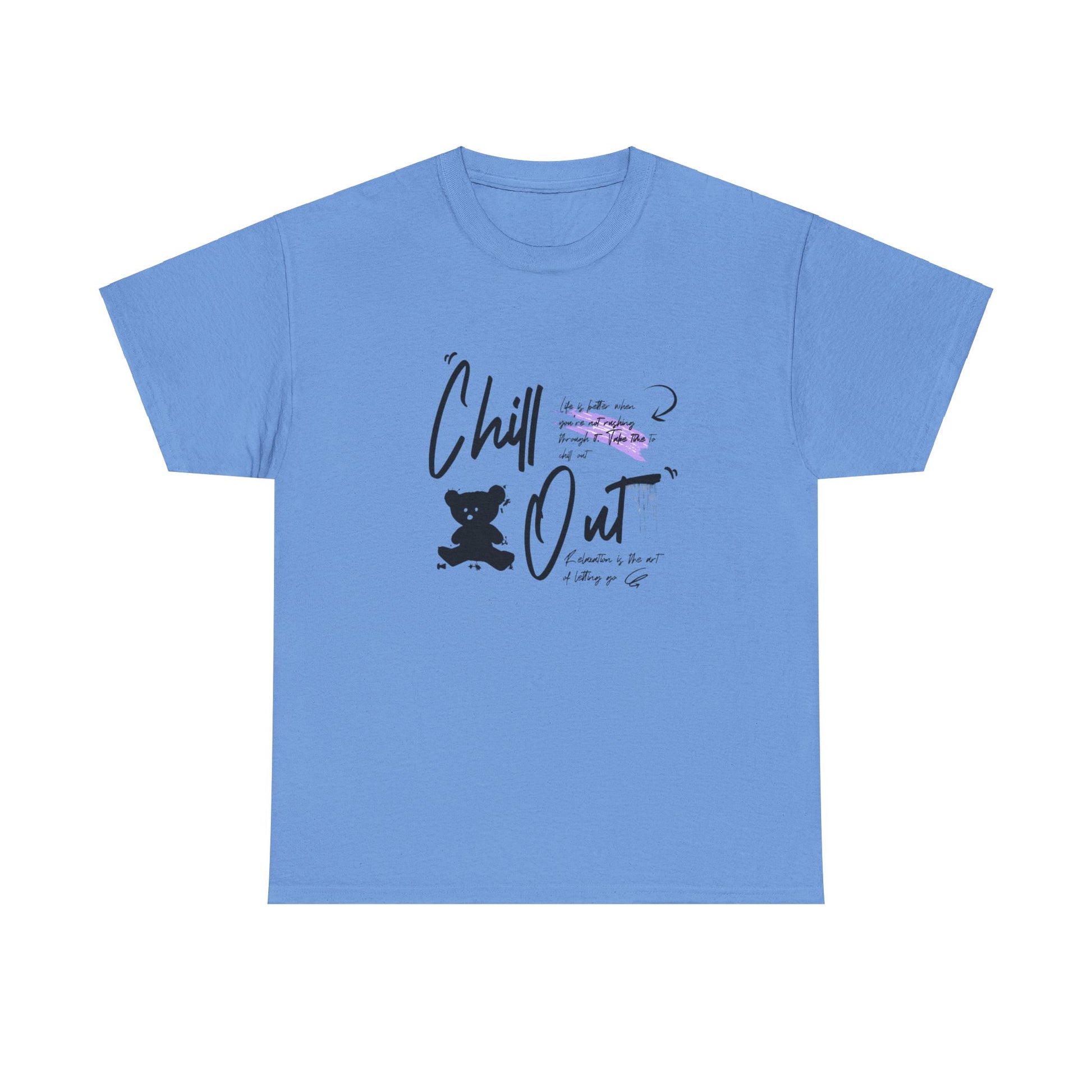 Chill Out Unisex Heavy Cotton Tee | Relaxed Graphic T-Shirt - Artshrtcouture