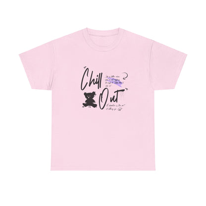 Chill Out Unisex Heavy Cotton Tee | Relaxed Graphic T-Shirt - ArtShirt Couture