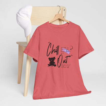 Chill Out Unisex Heavy Cotton Tee | Relaxed Graphic T-Shirt - ArtShirt Couture