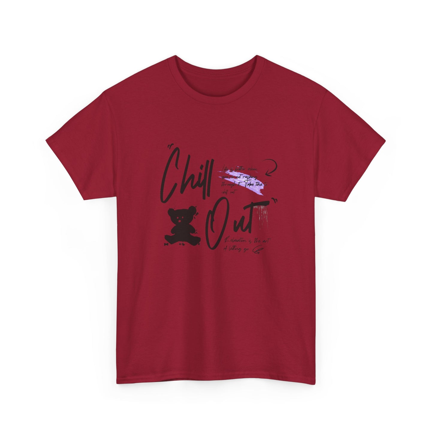 Chill Out Unisex Heavy Cotton Tee | Relaxed Graphic T-Shirt - ArtShirt Couture