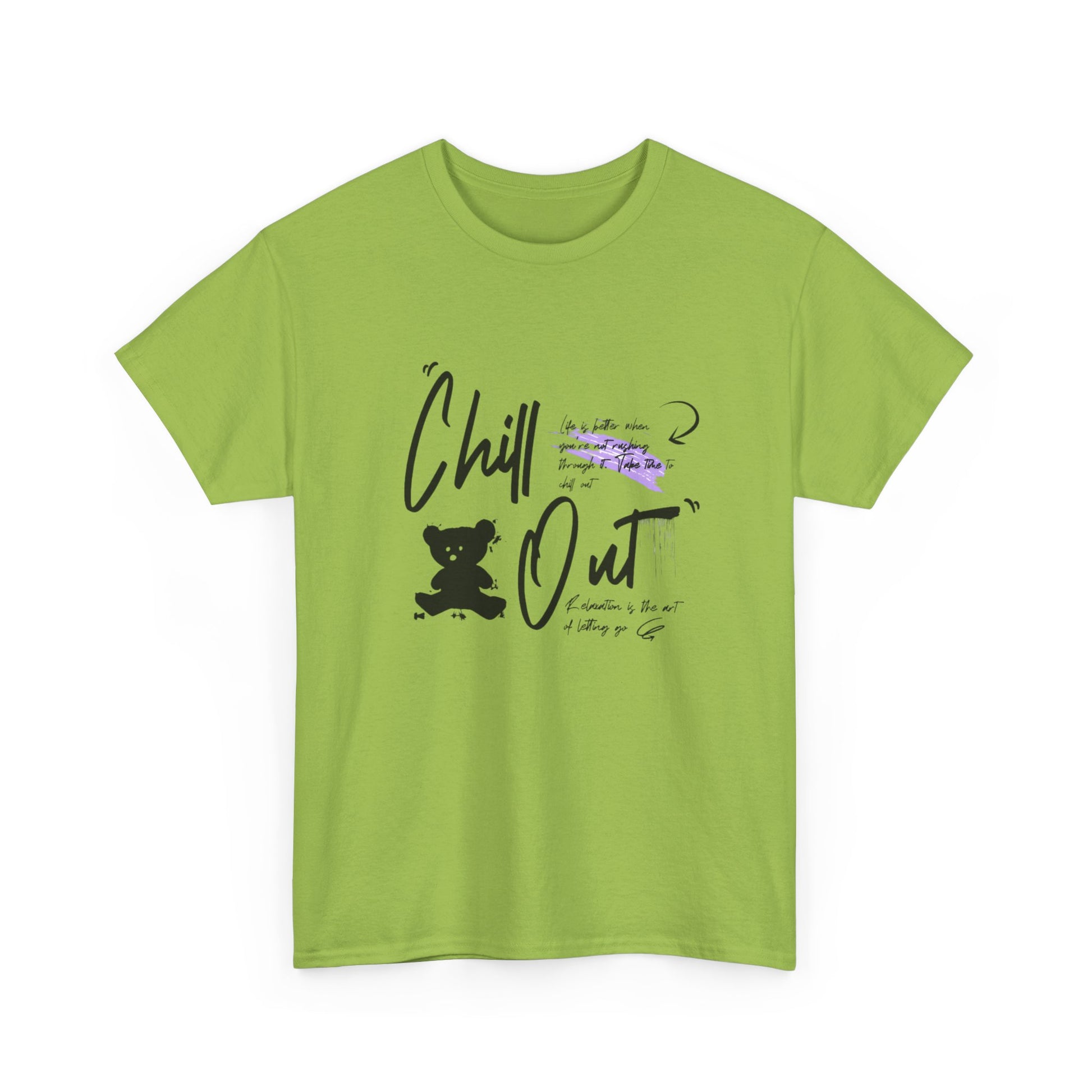 Chill Out Unisex Heavy Cotton Tee | Relaxed Graphic T-Shirt - ArtShirt Couture