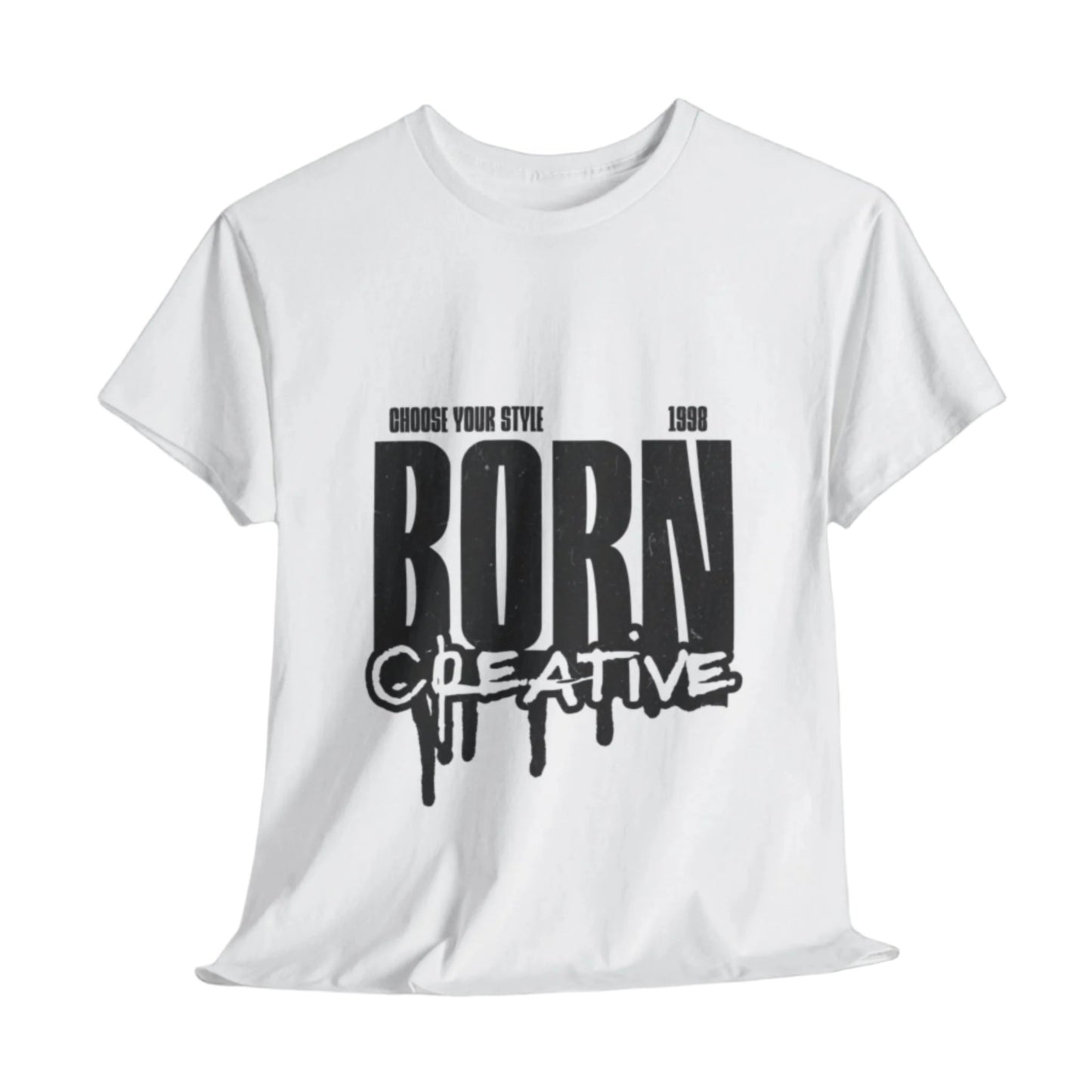 Born Creative Unisex Heavy Cotton Tee | Artistic Graphic T-Shirt - Artshirtcouture