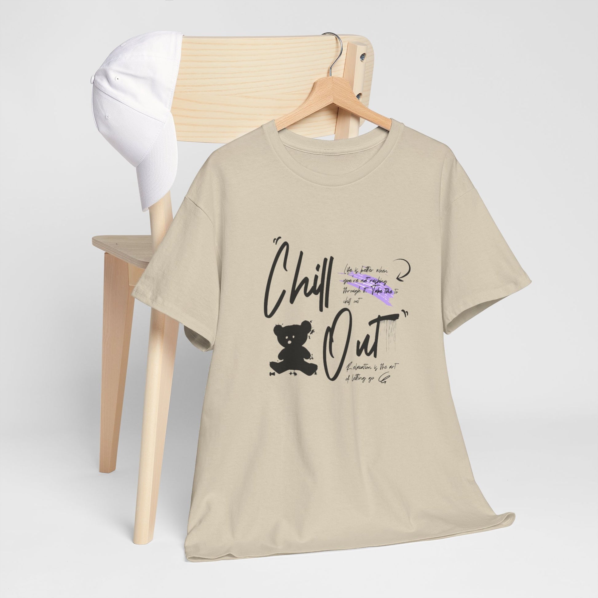 Chill Out Unisex Heavy Cotton Tee | Relaxed Graphic T-Shirt - ArtShirt Couture