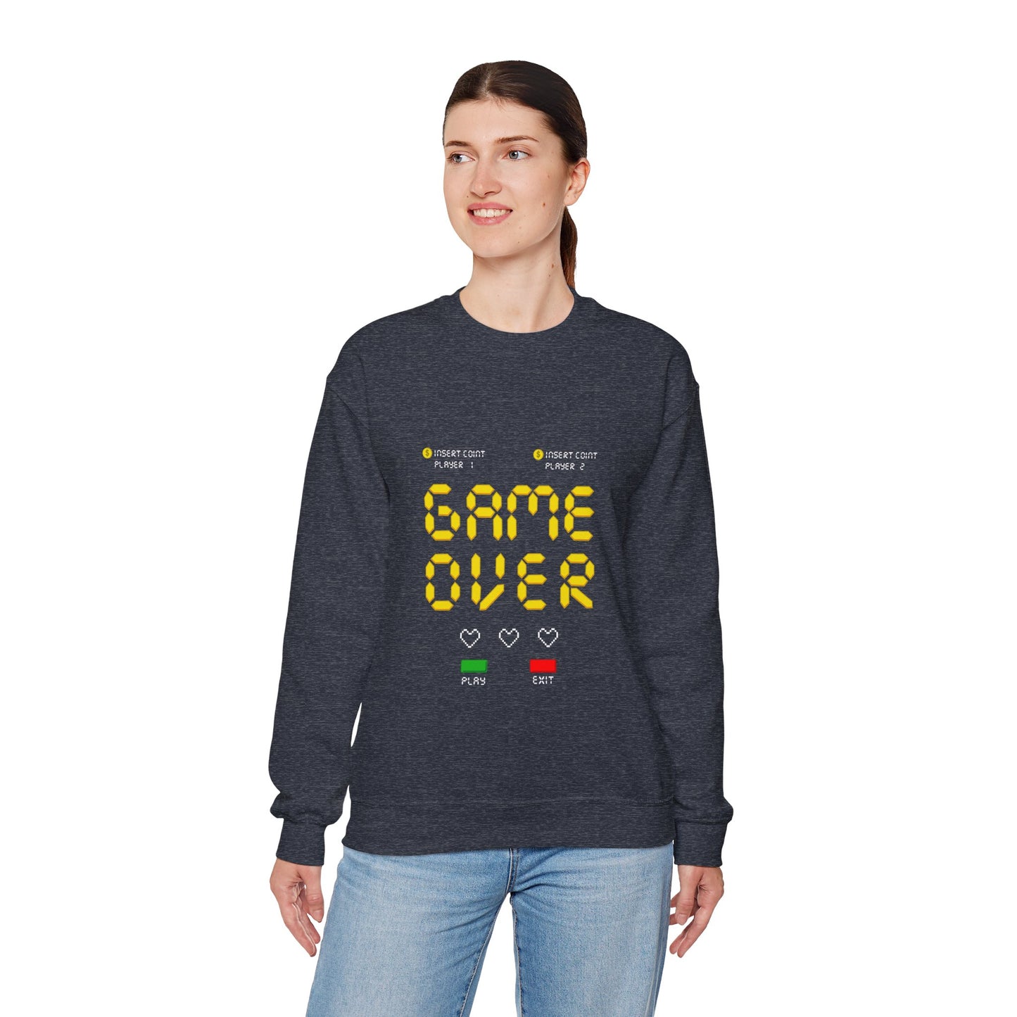 Game Over Unisex Heavy Blend™ Crewneck Sweatshirt - ArtShirt Couture